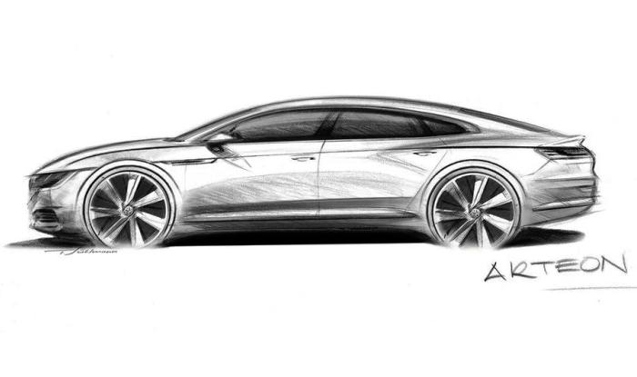 Volkswagen Arteon fastback design unveiled; Global debut at 2017 Geneva Motor Show