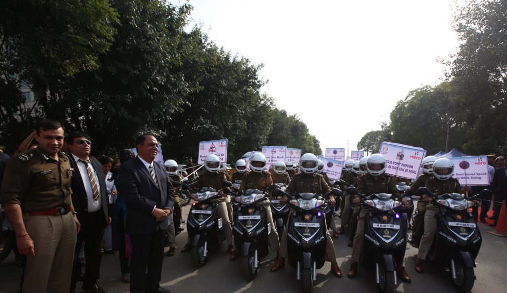 Hero MotoCorp extends 50 scooters to Women Police in Gurugram under project ‘Sakhi’