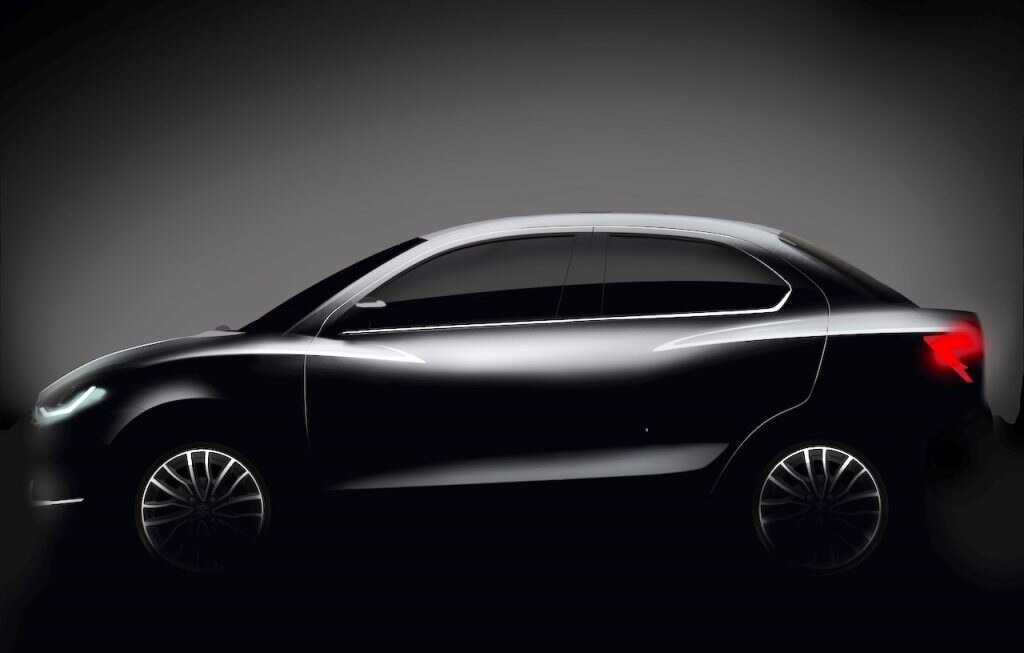 2017 Maruti Swift Dzire Design sketch teased ahead of its global debut