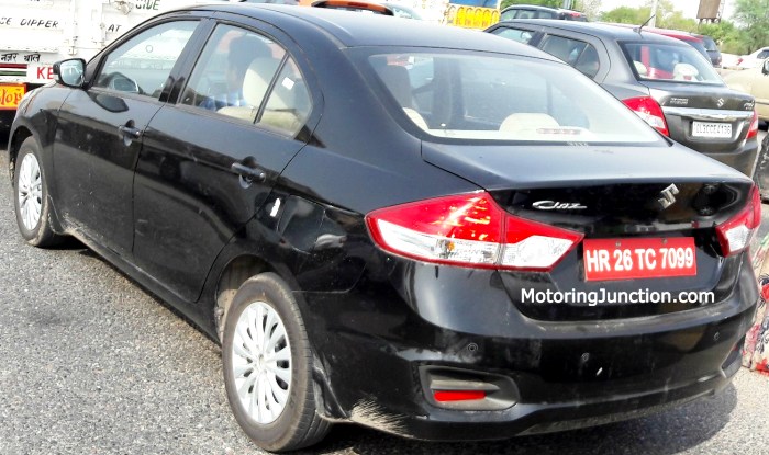 Maruti Suzuki Ciaz 2017 Facelift Rear Profile Spied