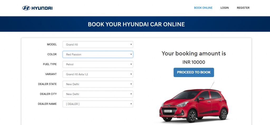 Hyundai commences online bookings of its cars in India