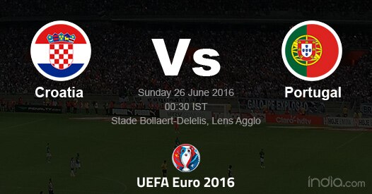 Croatia Vs Portugal Live Score & Commentary, UEFA Euro Football 2016