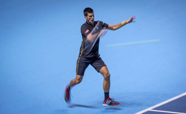 in pics world no 1 novak djokovic down marin cilic in in pics world no 1 novak djokovic down marin cilic in