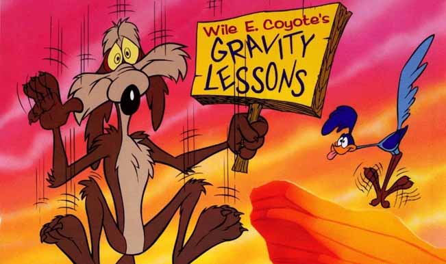 Gravity doesnt work till you look down – Roadrunner Coyote