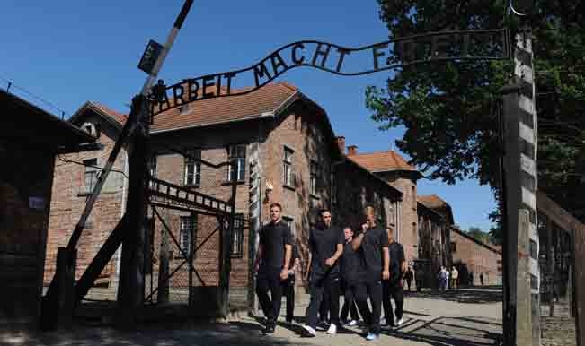 England Team Visit Auschwitz Memorial Ahead Of Euro 2012