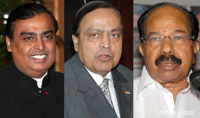 Mukesh-Ambani,-Veerappa-Moily,-Murli-Deora