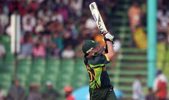 akistani-batsman-Shahid-Afridi-is-clean-bowled-during-the-third-match-of-the-Asia-Cup-one-day-cricket-tournament-between-Pakistan-and-Afghanistan-at