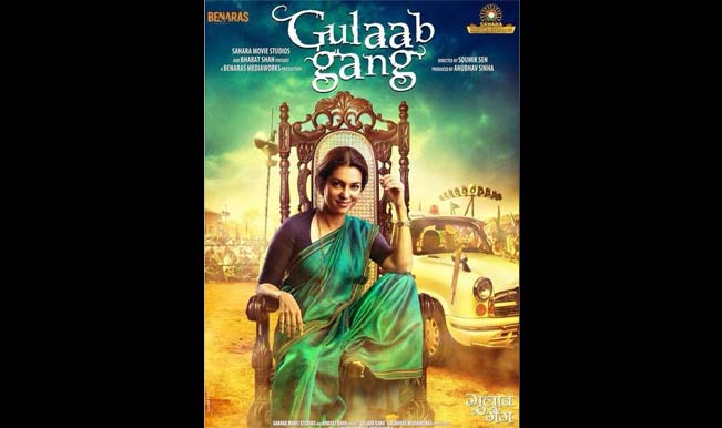 Juhi Chawla on Gulaab Gang poster Juhi Chawla on Gulaab Gang poster