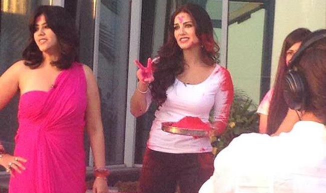 Sunny Leone (Right) with Ekta Kapoor Sunny Leone (Right) with Ekta Kapoor