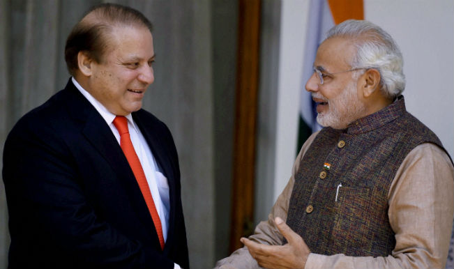 Narendra Modi with Nawaz Sharif 2