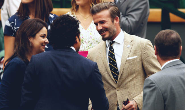 When Cricket God Sachin Tendulkar met Football legend David Beckham!