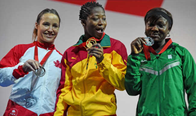 Marie Fegue of Cameroon, Marie Jose Ares Pilon of Canada and Itohan Ebireguesele of Nigeria