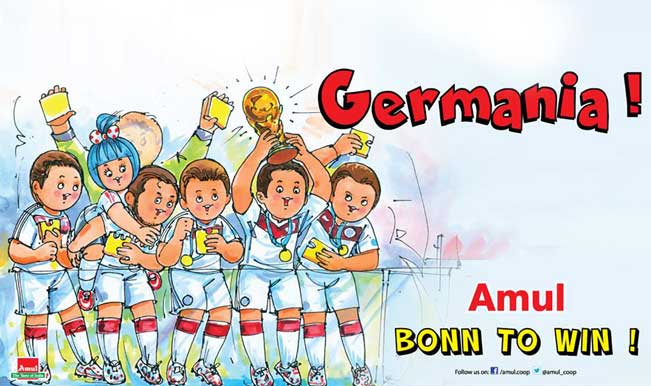 Amul celebrates Germany’s historic 2014 World Cup win in its own style! Amul celebrates Germany’s historic 2014 World Cup win in its own style!