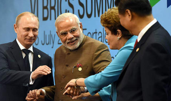 Vladimir Putin, Narendra Modi, Dilma Rousseff and Xi Jinping at BRCIS Summit 2014 Vladimir Putin, Narendra Modi, Dilma Rousseff and Xi Jinping at BRCIS Summit 2014