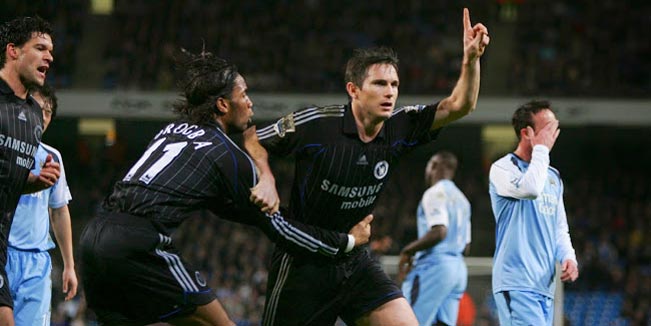 The goals Lampard scored against Manchester City 3