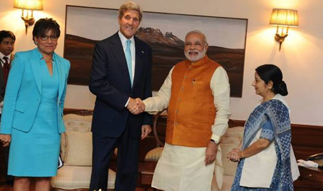 John Kerry meets Narendra Modi in prelude to Washington summit in September John Kerry meets Narendra Modi in prelude to Washington summit in September