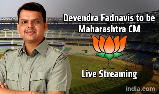 Watch Live Streaming Of Devendra Fadnavis Taking Oath As First BJP ...