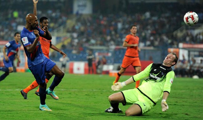 Nicolas Anelka helps Mumbai City FC register narrow 1-0 win over Delhi Dynamos FC Nicolas Anelka helps Mumbai City FC register narrow 1-0 win over Delhi Dynamos FC