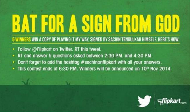 Flipkart offers signed copies of Sachin Tendulkar’s autobiography Playing It My Way Flipkart offers signed copies of Sachin Tendulkar’s autobiography Playing It My Way