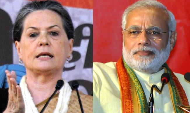 Image result for Sonia Gandhi with Modi