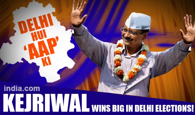 Image result for aap wins delhi again