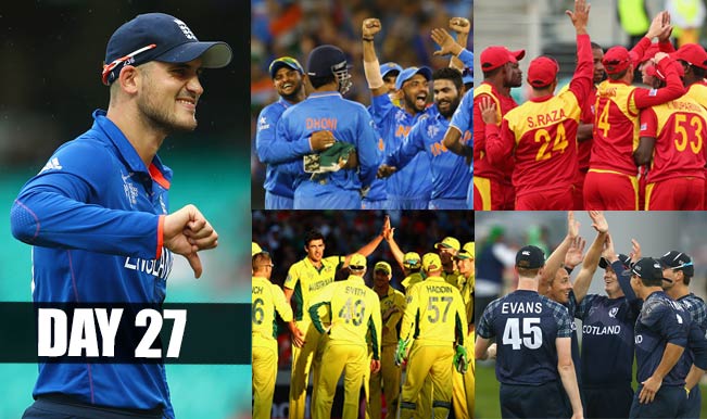 2015 Cricket World Cup Day 27 Highlights Points Table And Schedule For Upcoming Matches Of WC 