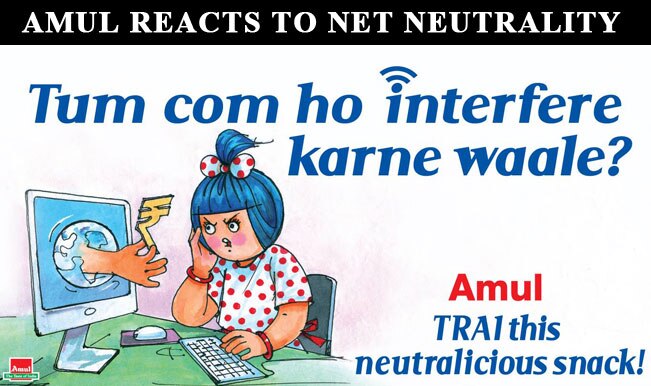 Amul's take on Net Neutrality. Image Courtesy: India.com