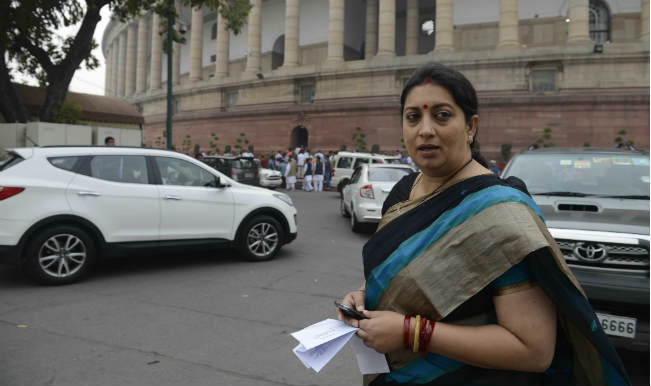 Smriti Irani spots hidden camera in Fabindias trial room in Goa.