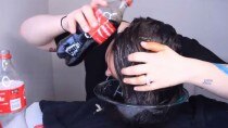 This girl rinses her hair with Coca Cola & why she does it is amazing!