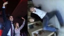 Oops! Newly elected Canadian PM Justin Trudeau falls down the stairs! (Viral video)