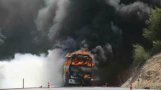 Violence erupts in Nepal once again, Indian tourist bus set ablaze Violence erupts in Nepal once again, Indian tourist bus set ablaze