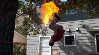 Steve-O’s fire breathing back flip for Slow Mo Guys makes one amazing video Steve-O’s fire breathing back flip for Slow Mo Guys makes one amazing video