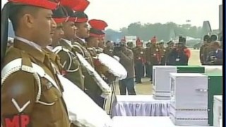 Tributes paid to Siachen bravehearts at Palam Airport Tributes paid to Siachen bravehearts at Palam Airport