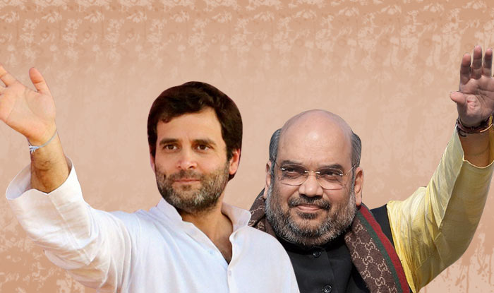 Image result for rahul gandhi and amit shah