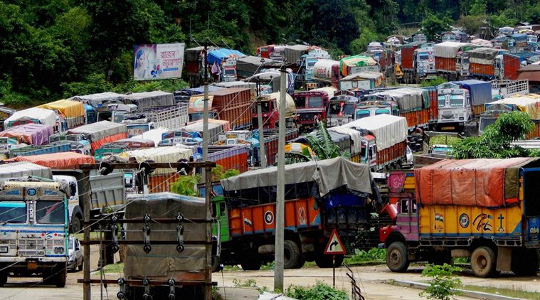 The blockade has affected the supply of essentials including food grain and fuel