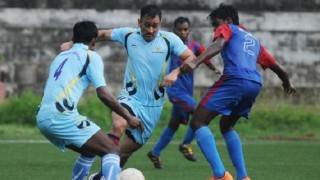 MS Dhoni's displays his love for his first sport football in a match in his home state Jharkhand MS Dhoni's displays his love for his first sport football in a match in his home state Jharkhand