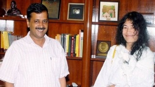 Irom Sharmila meets Arvind Kejriwal ahead of upcoming Manipur polls Irom Sharmila meets Arvind Kejriwal ahead of upcoming Manipur polls