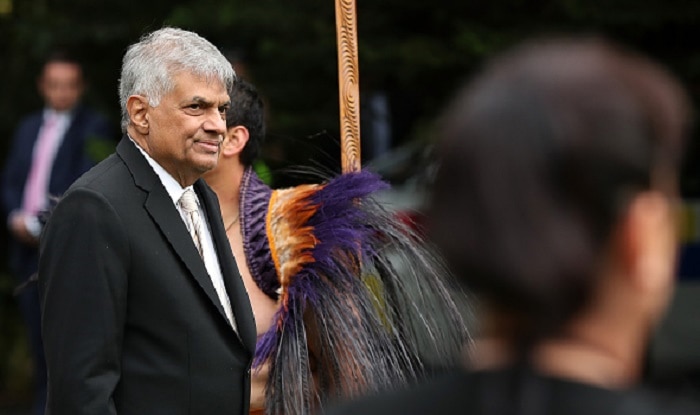 Sri Lankan Prime Minister Ranil Wickremesinghe calls on Mukherjee