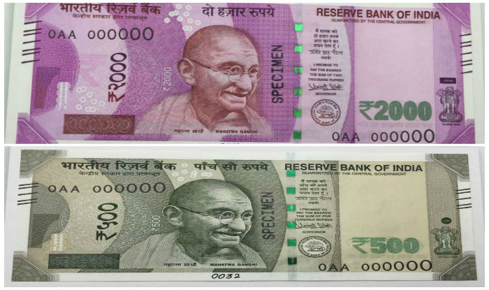 Image result for new 500 and 2000 note in india