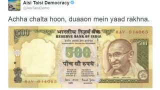 Twitter, Whatsapp erupt with jokes as Rs 500, Rs 1000 lose their sheen! Twitter, Whatsapp erupt with jokes as Rs 500, Rs 1000 lose their sheen!
