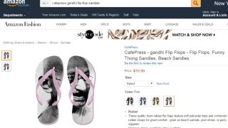 Mahatma Gandhi slippers sold on Amazon after Indian Flag doormat row! CafePress-made product insults Father of the Nation! (See Pictures) Mahatma Gandhi slippers sold on Amazon after Indian Flag doormat row! CafePress-made product insults Father of the Nation! (See Pictures)