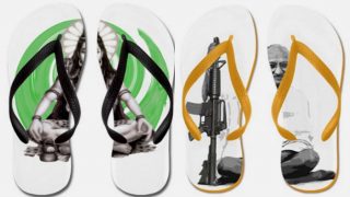 Hindu God Shiva footwear, Mahatma Gandhi with machine gun chappals sold by CafePress! These products insulting India are distasteful Hindu God Shiva footwear, Mahatma Gandhi with machine gun chappals sold by CafePress! These products insulting India are distasteful
