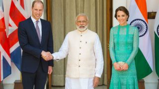 Narendra Modi presented book, shawl to Prince William, Kate Middleton Narendra Modi presented book, shawl to Prince William, Kate Middleton