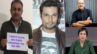 Ramjas clash: Virender Sehwag and Randeep Hooda at the receiving end for their tweets against Kargil martyr's daughter Ramjas clash: Virender Sehwag and Randeep Hooda at the receiving end for their tweets against Kargil martyr's daughter
