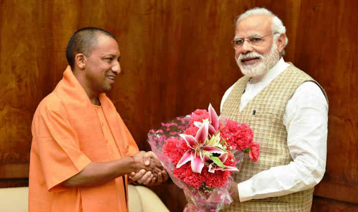yogi meets modi
