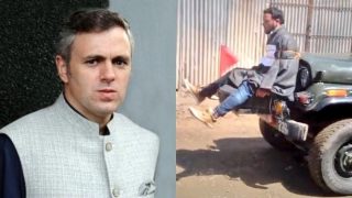 Omar Abdullah posts video of Kashmiri youth tied to Indian Army jeep as human shield against stone pelters Omar Abdullah posts video of Kashmiri youth tied to Indian Army jeep as human shield against stone pelters