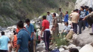Bus carrying 29 pilgrims from MP, falls into river near Dharasu, Uttarakhand, 22 bodies recovered (Watch video) Bus carrying 29 pilgrims from MP, falls into river near Dharasu, Uttarakhand, 22 bodies recovered (Watch video)
