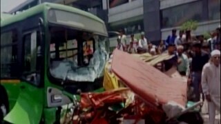 Delhi: 2 dead, 5 injured after DTC bus rams into vehicles in Azadpur, driver absconding Delhi: 2 dead, 5 injured after DTC bus rams into vehicles in Azadpur, driver absconding