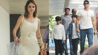PHOTOS: Hrithik Roshan with sons Hrehaan and Hridhaan go on lunch date with Sussanne Khan PHOTOS: Hrithik Roshan with sons Hrehaan and Hridhaan go on lunch date with Sussanne Khan