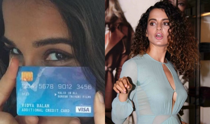 Image result for vidya balan with Kangana with credit card